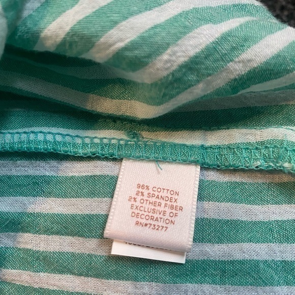 Lauren Conrad green and white striped top size M - Picture 4 of 7